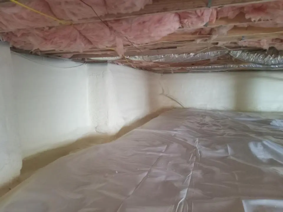 Crawl space encapsulation with closed-cell spray foam for Roof Leak Repair in Mount Prospect